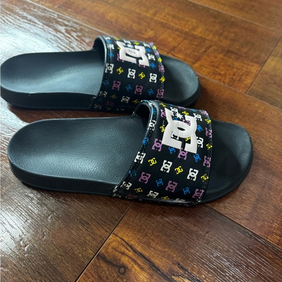 DC Black and Blue Sandals Sporty Streetwear - Picture 2 of 4